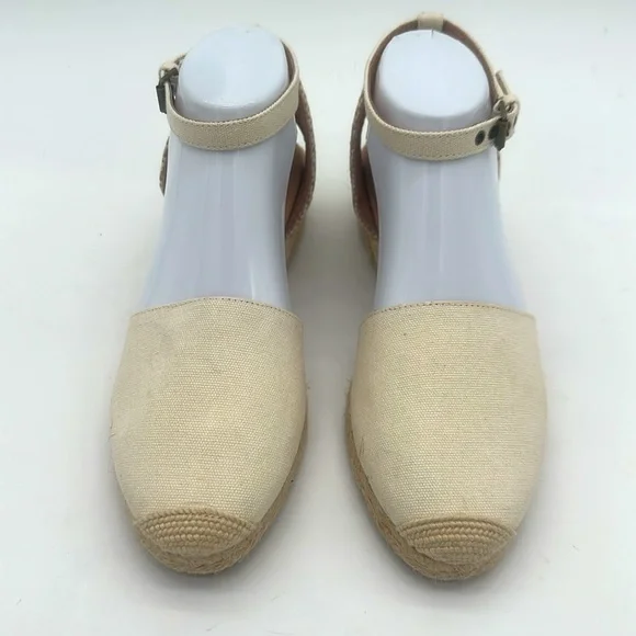 Madewell The Evelina Espadrille In Resourced Canvas In Cloud Lining Size 8 - Picture 4 of 16